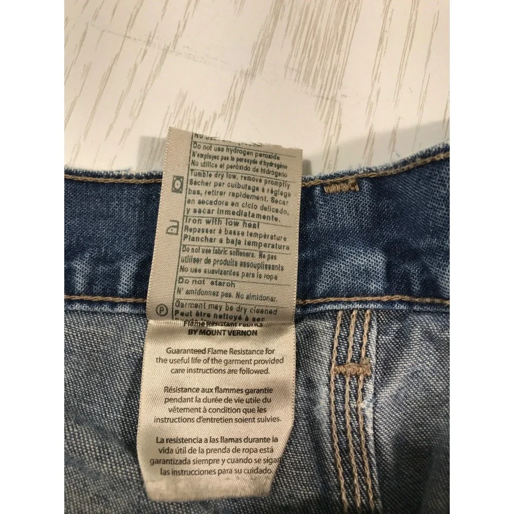 Carhartt FR Jeans Mens 30x29 Blue Flame Resistant Workwear Utility Denim Grunge